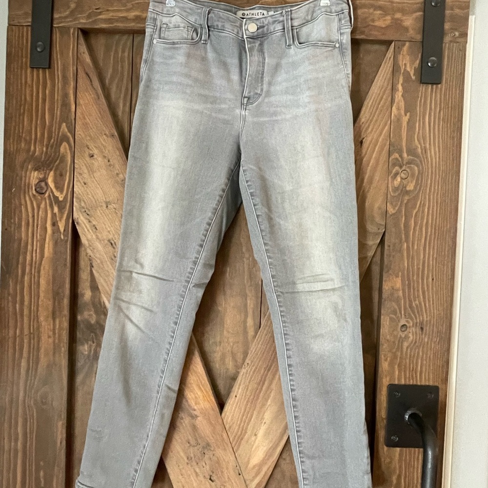 Athleta grey jeans size 10